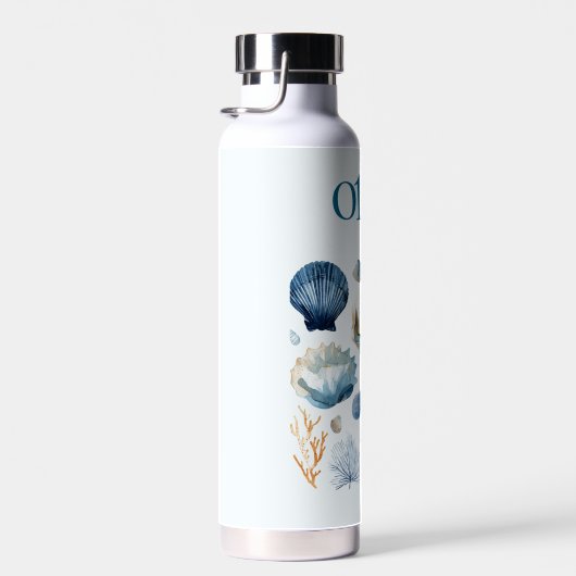 Blue Seashells Thor Bottle | Custom Name ウォーターボトル (右面)