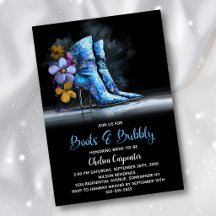 Blue Sequin Boots and Bubbly Bridal Shower