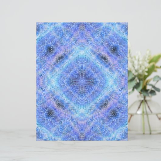 Blue Serene Garden Scrapbook Paper 2-Sided Page (スタンド正面)