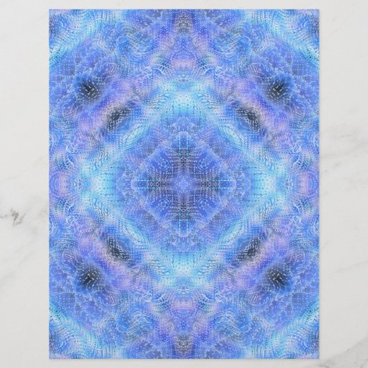 Blue Serene Gardens Bulk Scrapbook Paper Pages チラシ (正面)