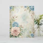 Blue Shabby Chic Scrapbook Paper  (スタンド正面)