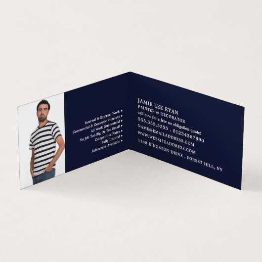 Blue Shade、Painter & Decoratorの写真 名刺 (内部)