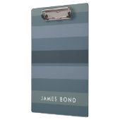 Blue Shadesグラデーションシンプルストライプ名 クリップボード (左)