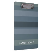 Blue Shadesグラデーションシンプルストライプ名 クリップボード (右)