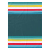 Blue Shades間の赤ストライプと黄色の テーブルクロス (正面)