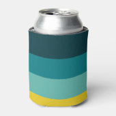 Blue Shades間の赤ストライプと黄色の 缶クーラー (缶正面)