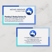 Blue Shades Frame Faucet Plumbing Works 名刺 (正面/裏面)