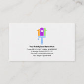 Blue Shades "Painter" Signageのコントロー絵を描ター 名刺 (裏面)