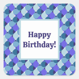 Blue Shapes誕生日 スクエアシール