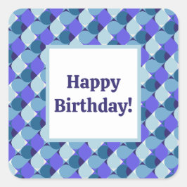 Blue Shapes誕生日 スクエアシール