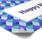 Blue Shapes誕生日 ポスター (角)