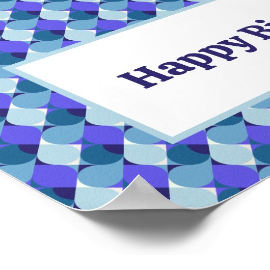 Blue Shapes誕生日 ポスター (角)