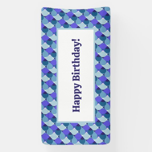 Blue Shapes誕生日 横断幕 (縦)