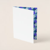 Blue Shapes誕生日 箔カード (正面)