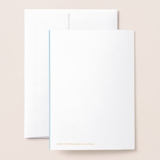 Blue Shapes誕生日 箔カード (裏面封筒付き)