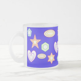 Blue Shapes mug フロストグラスマグカップ