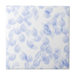 Blue Shapes Pattern Ceramic Tile タイル