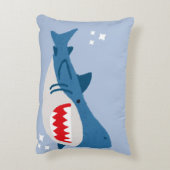 Blue shark accent pillow アクセントクッション (裏面(縦))