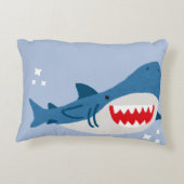 Blue shark accent pillow アクセントクッション (裏面)