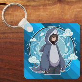 Blue Shark Boy Anime Art キーホルダー (正面)
