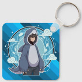 Blue Shark Boy Anime Art キーホルダー (裏面)