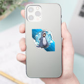 Blue Shark Boy Anime Art シール (スマートフォン)