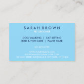 Blue Shark Fish | Baby Sitter Care 名刺 (裏面)