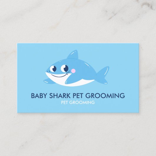 Blue Shark Fish | Baby Sitter Care 名刺 (正面)