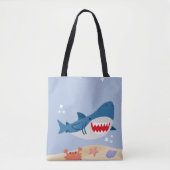 Blue shark tote bag トートバッグ (正面)