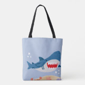 Blue shark tote bag トートバッグ (裏面)