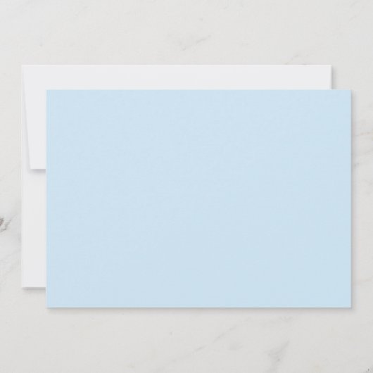 Blue Shell Save the Date Wedding Card 招待状 (裏面)