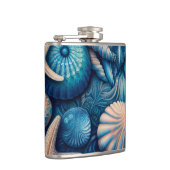 Blue Shells Beach Batik Starfish Sand Dollar フラスク (右)