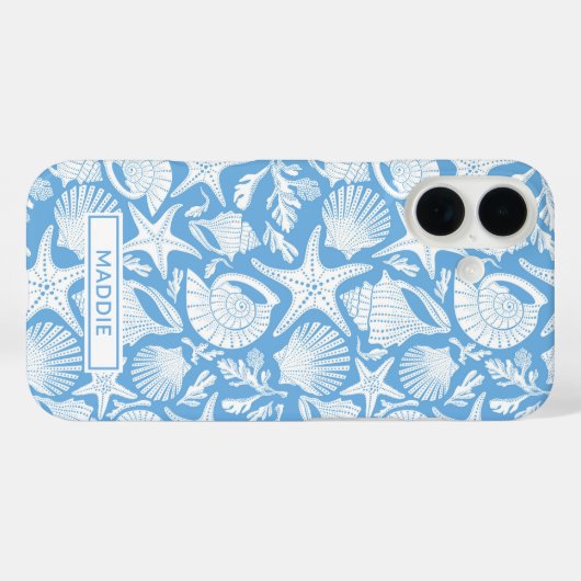 Blue Shells Personalized Case-Mate iPhoneケース (裏面 (横))