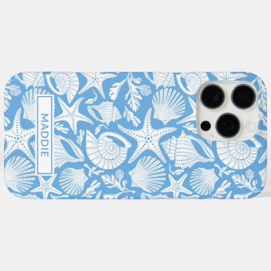 Blue Shells Personalized Case-Mate iPhoneケース (裏面 (横))