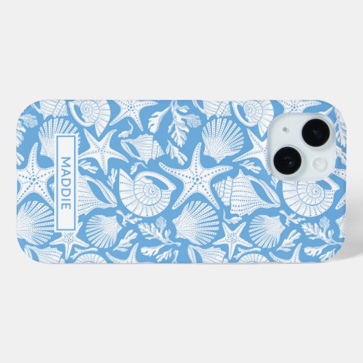 Blue Shells Personalized Case-Mate iPhoneケース (裏面 (横))