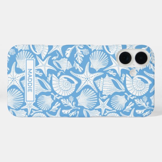 Blue Shells Personalized Case-Mate iPhoneケース (裏面 (横))