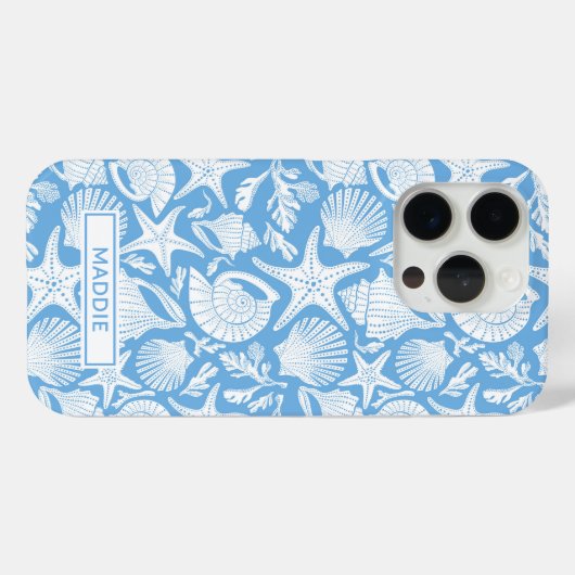 Blue Shells Personalized Case-Mate iPhoneケース (裏面 (横))