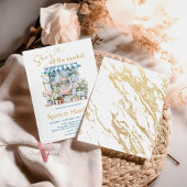 Blue She's Off the Market Bridal Shower Invitation 招待状