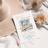 Blue She's Off the Market Bridal Shower Invitation 招待状