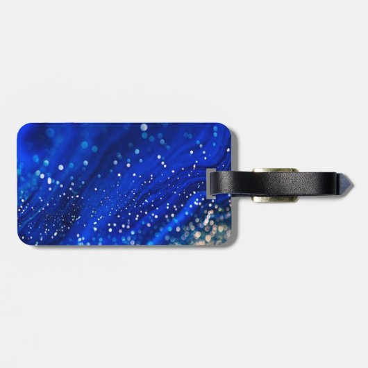 Blue Shimmer Name & Monogram ラゲッジタグ (裏面横)