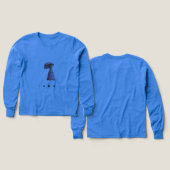 Blue shirt girls designed doll (デザイン 正面＆背面)