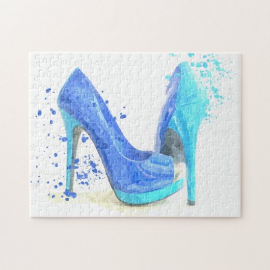Blue Shoes Illustration ジグソーパズル (横)