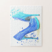 Blue Shoes Illustration ジグソーパズル (縦)
