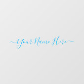 Blue Signatureクリーンなシンプル名スクリプト ウィンドウサイン (シート)