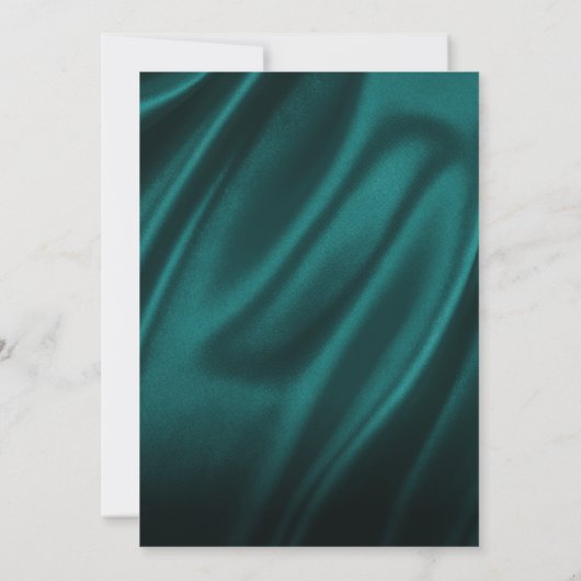 Blue Silk 18th Birthday Party Invitation Card 招待状 (裏面)