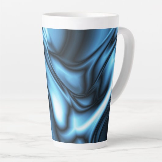 Blue Silk wave カフェラテマグ (右アングル)