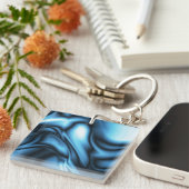 Blue Silk wave キーホルダー (正面右)