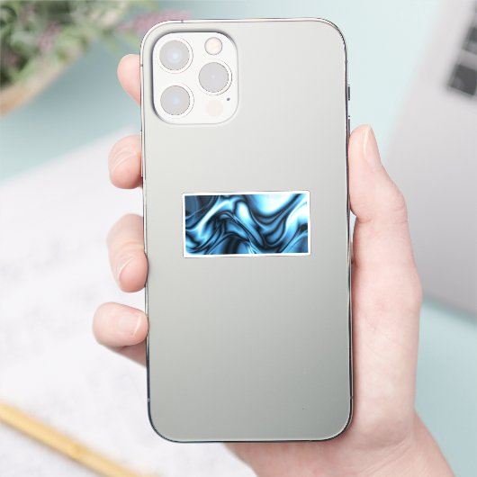 Blue Silk wave シール (スマートフォン)