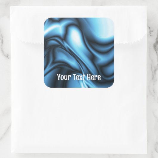 Blue Silk wave スクエアシール (バッグ)