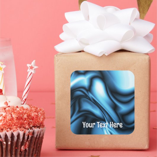 Blue Silk wave スクエアシール (パーティー)